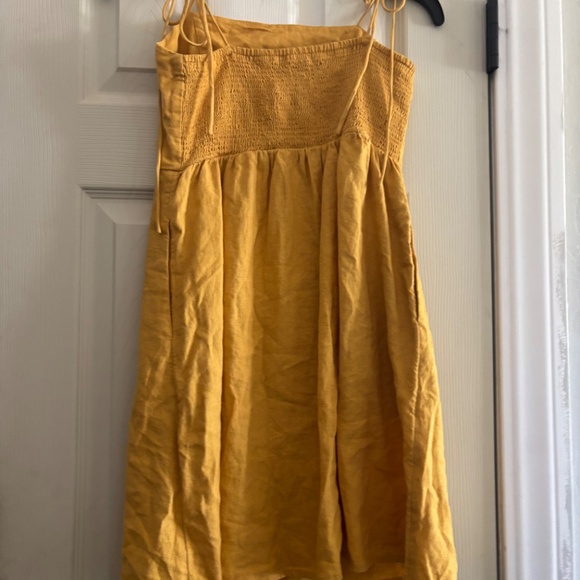 🌼 Old Navy Yellow Linen-Blend Dress – Size X Small - Picture 3 of 4